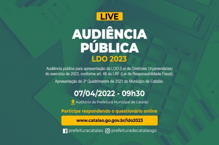 Audiência Pública para apresentação da  LDO