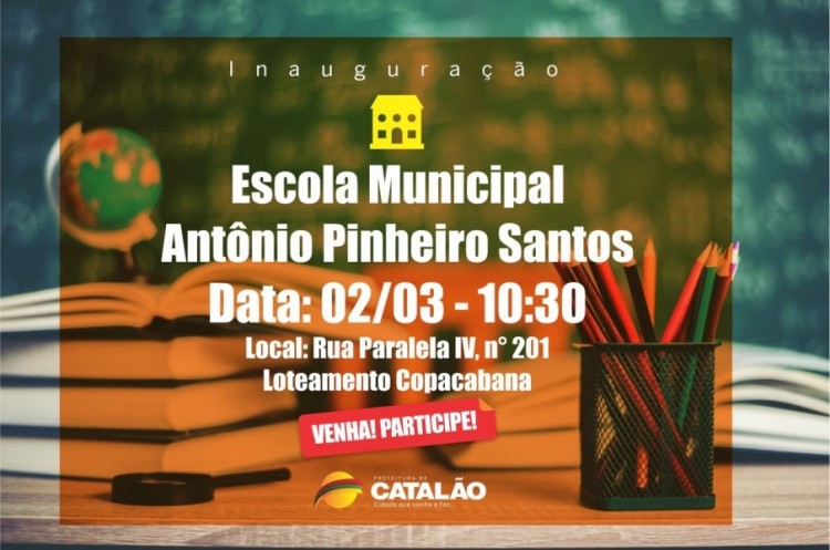 Escola no bairro Copacabana será inaugurada pela Prefeitura de Catalão