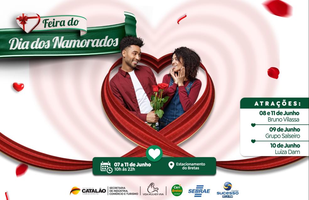 Feira do Dia dos Namorados começa dia 07 de junho em Catalão