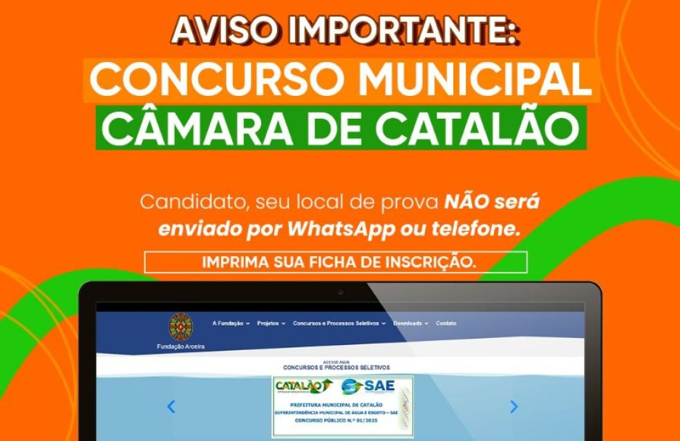 CONCURSO CÂMARA: Locais de prova e horários estão disponíveis