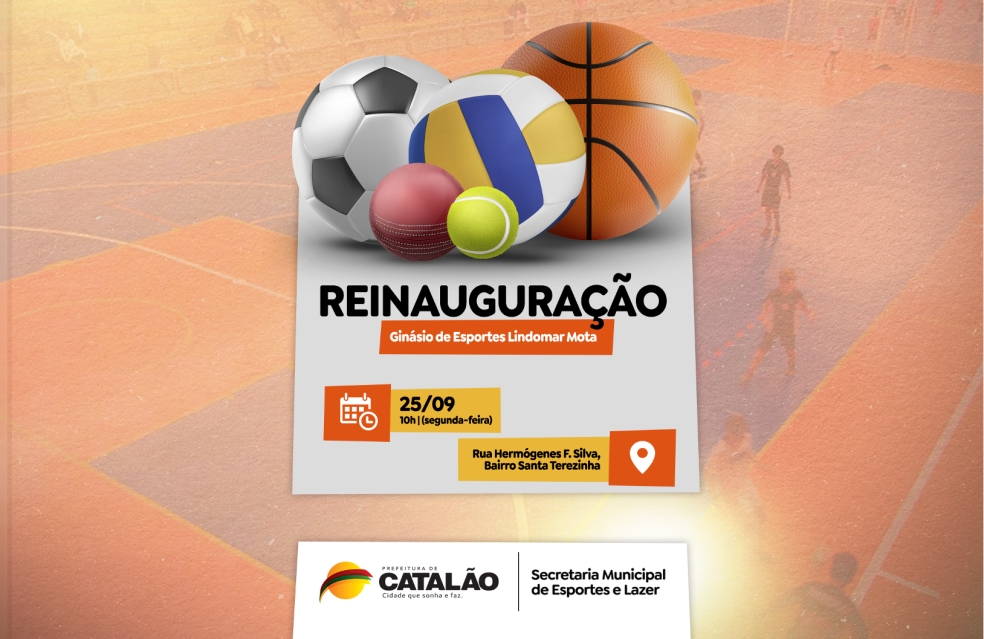 Ginásio de Esportes do Bairro Santa Terezinha será reinaugurado pela Prefeitura de Catalão nesta segunda-feira (25/09)