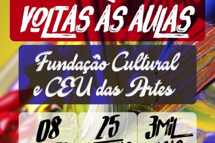 Aulas da Fundação Cultural voltam nesta terça-feira (08/07)