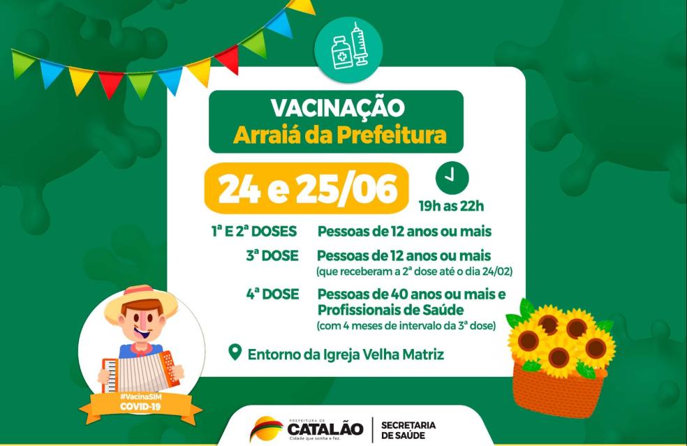 Arraial da prefeitura conta com ponto de vacinação contra a covid-19