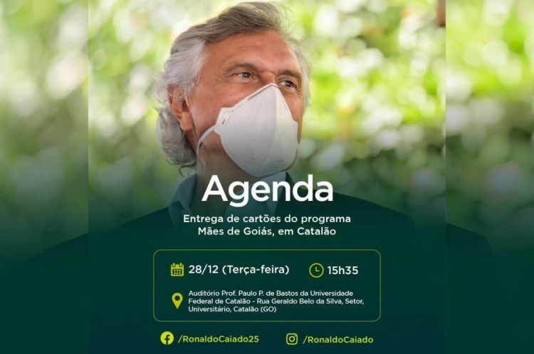 Ronaldo Caiado e Adib Elias entregam 560 cartões a famílias catalanas cadastradas no Programa Mães de Goiás