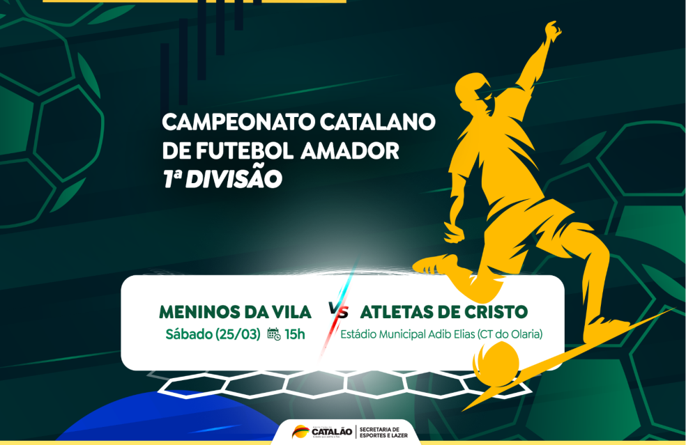Abertura do Campeonato Catalano de Futebol Amador da Primeira Divisão será neste fim de semana