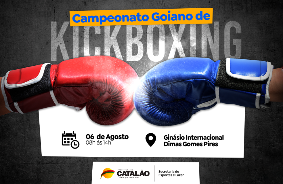 Campeonato Goiano de Kickboxing acontece neste domingo (6) com entrada gratuita no Ginásio Internacional de Catalão