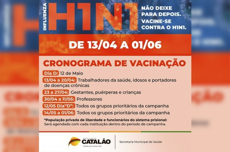 Campanha de vacinação. Obs: Crianças de 6 meses a crianças menores de 5 anos (4 anos, 11 meses e 29 dias).