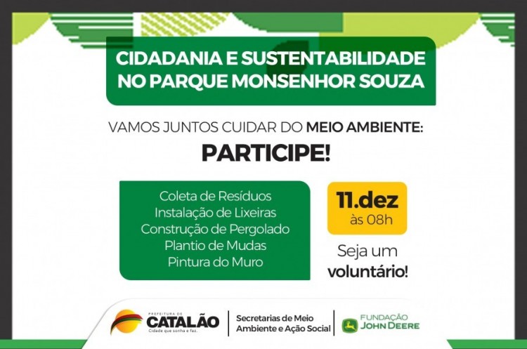 Secretaria Municipal de Meio Ambiente desenvolve ação de cidadania e sustentabilidade em Catalão 